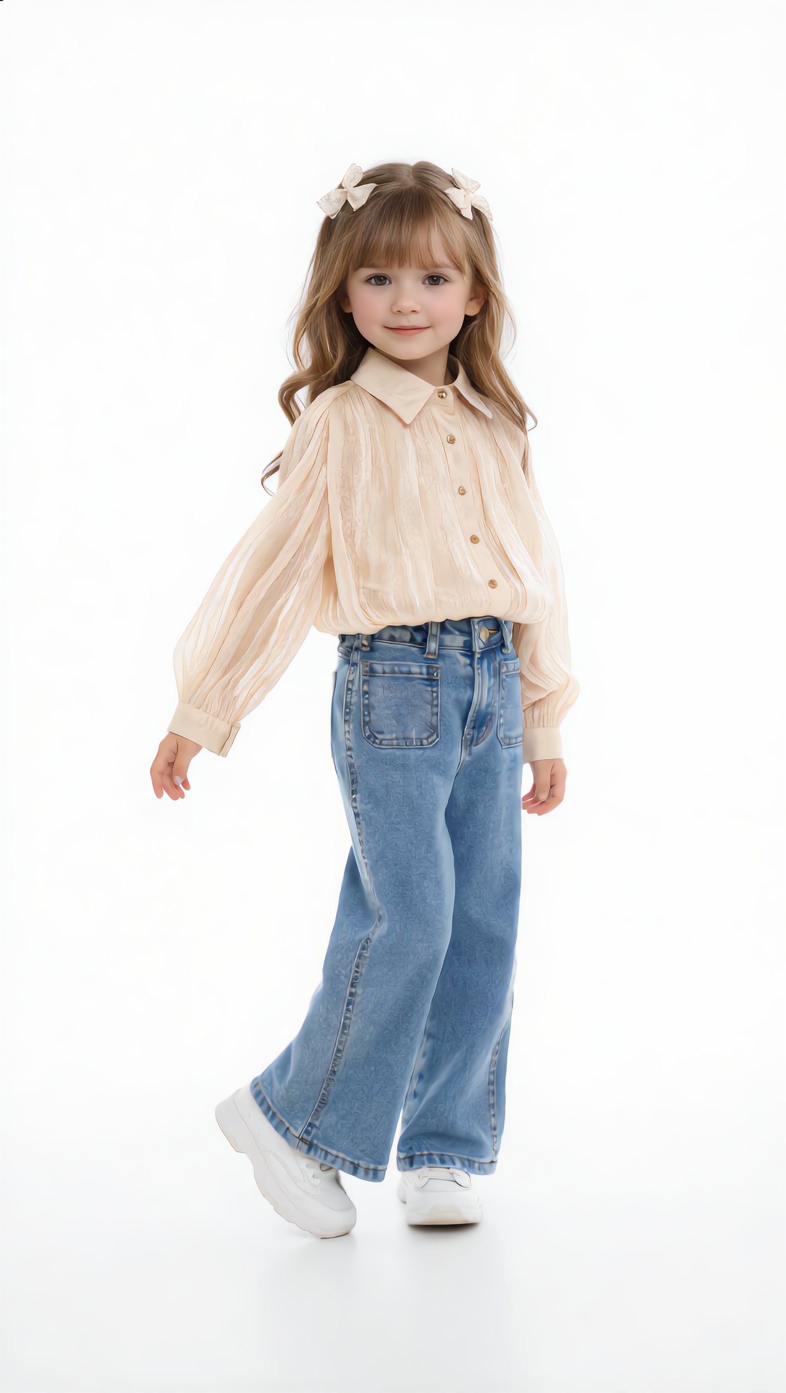 Look denim et rayures